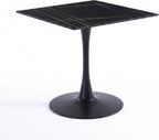 Bristol Sintered Stone Dining Table - Square Modern: Black / Black