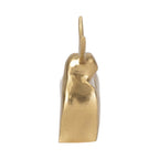 Decorative Figurine - Gold Metal Solid Standing Bull, 8 in.