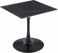 Bristol Sintered Stone Dining Table - Square Modern: Black / Black