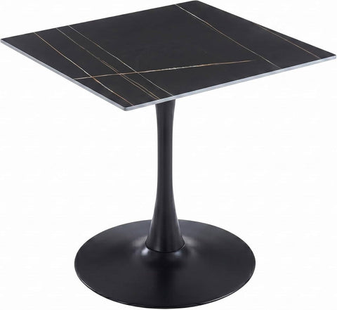 Bristol Sintered Stone Dining Table - Square Modern: Black / Black