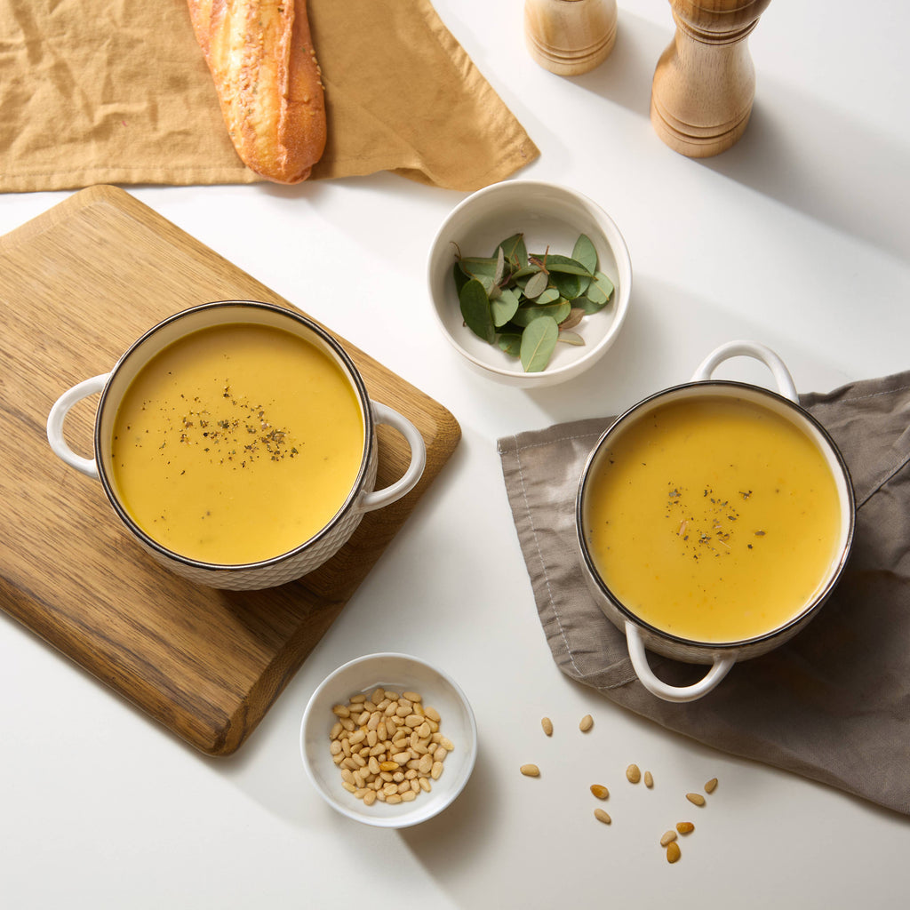 Kook Ceramic Soup Bowls-S/4 with Handles, 26.5 oz,