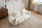 2-Seat Giant Faux Fur Bean Bag Couch ( 6 Colors) No Assembly: White