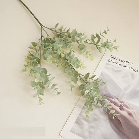 25"Artificial Spiral Eucalyptus Sprays : Grey Plum