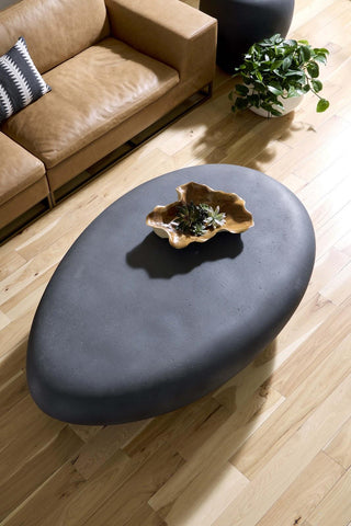 River Stone Coffee Table, Charcoal Stone, Extra Large