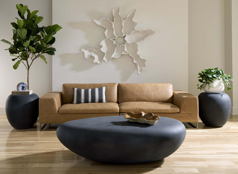 River Stone Coffee Table, Charcoal Stone, Extra Large