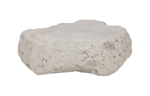 Cast Boulder Coffee Table, Roman Stone, Small