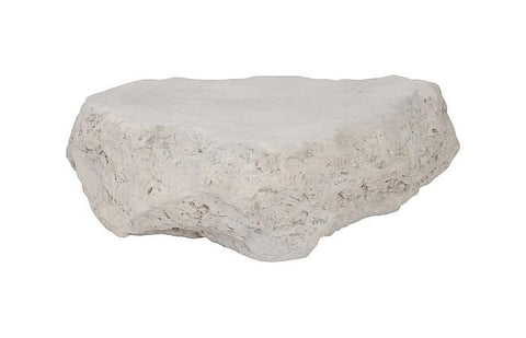 Cast Boulder Coffee Table, Roman Stone, Small