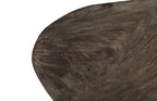 Skipping Stone Coffee Table, Brown Stone, Forged Legs