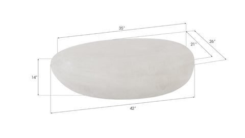 River Stone Coffee Table, Roman Stone, Small