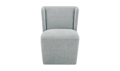 Cormac Rolling Dining Chair Performance Fabric Slate Green
