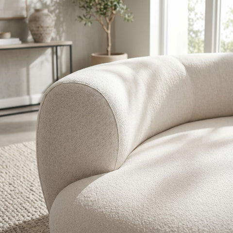 Close-up of Lake Chaise Sectional showcasing durable performance fabric upholstery with subtle texture.