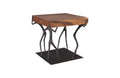 Atlas Side Table Chamcha Wood, Natural, Metal - Hedi's Furniture