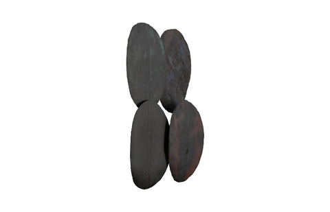 Reclaimed Oil Drum Wall Disc Individual Pieces, Assorted Colors and Depths