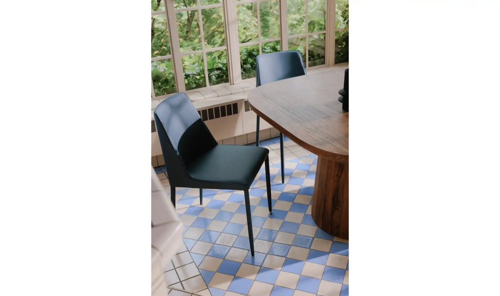 Nora Dining Chair Ocean Cavern Grey Vegan Leather - Set Of Two