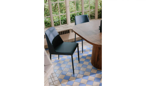 Nora Dining Chair Ocean Cavern Grey Vegan Leather - Set Of Two