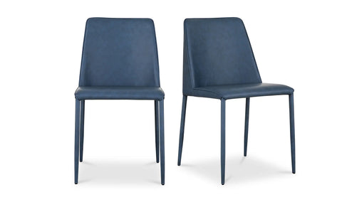Nora Dining Chair Ocean Cavern Grey Vegan Leather - Set Of Two