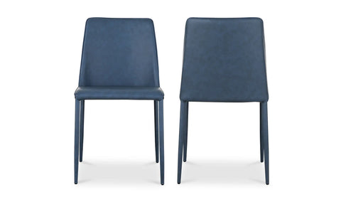 Nora Dining Chair Ocean Cavern Grey Vegan Leather - Set Of Two