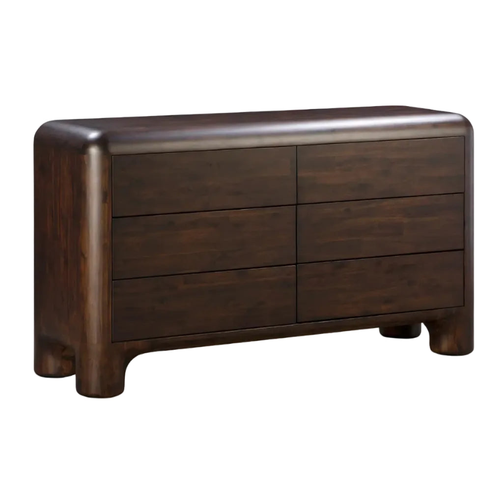 Rowan 6 Drawer Dresser Dark Brown