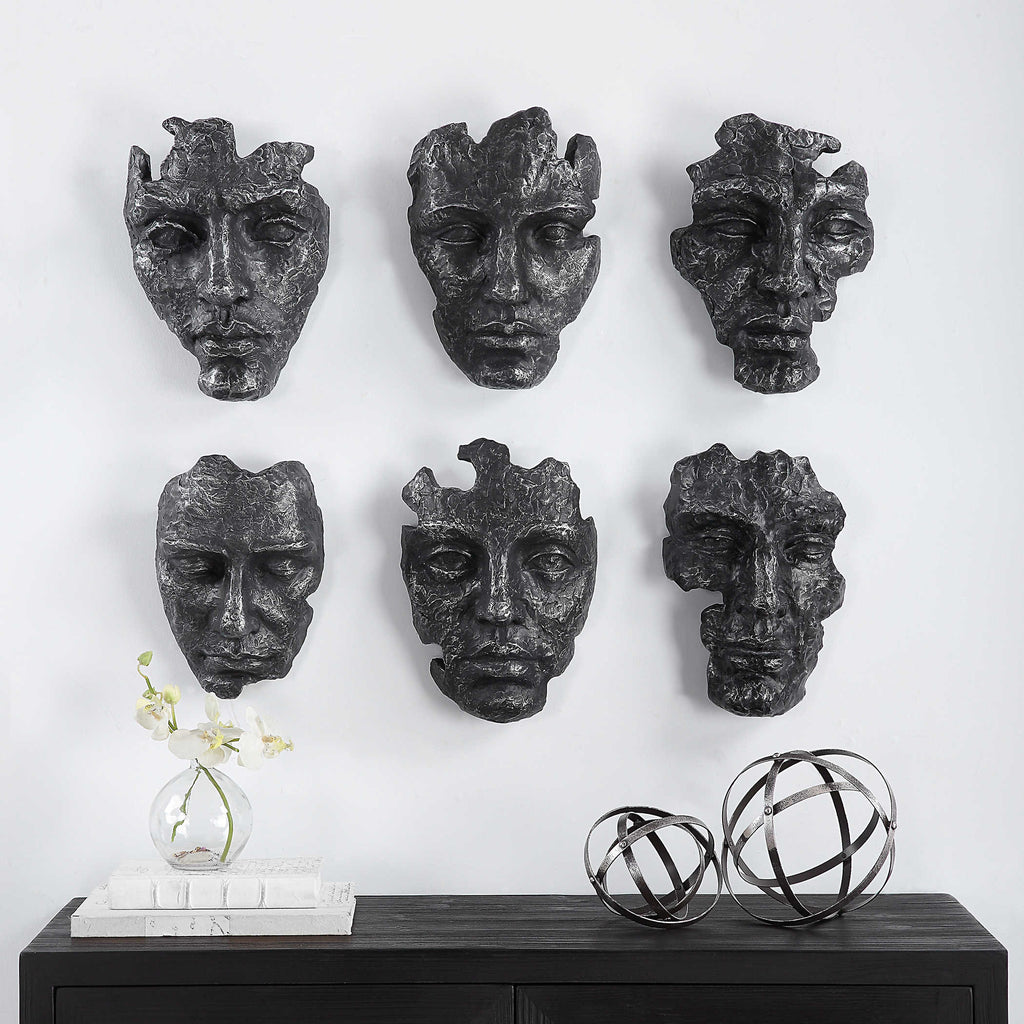SELF-PORTRAIT WALL DECOR, GRAY, S/6 - Hedi's Furniture