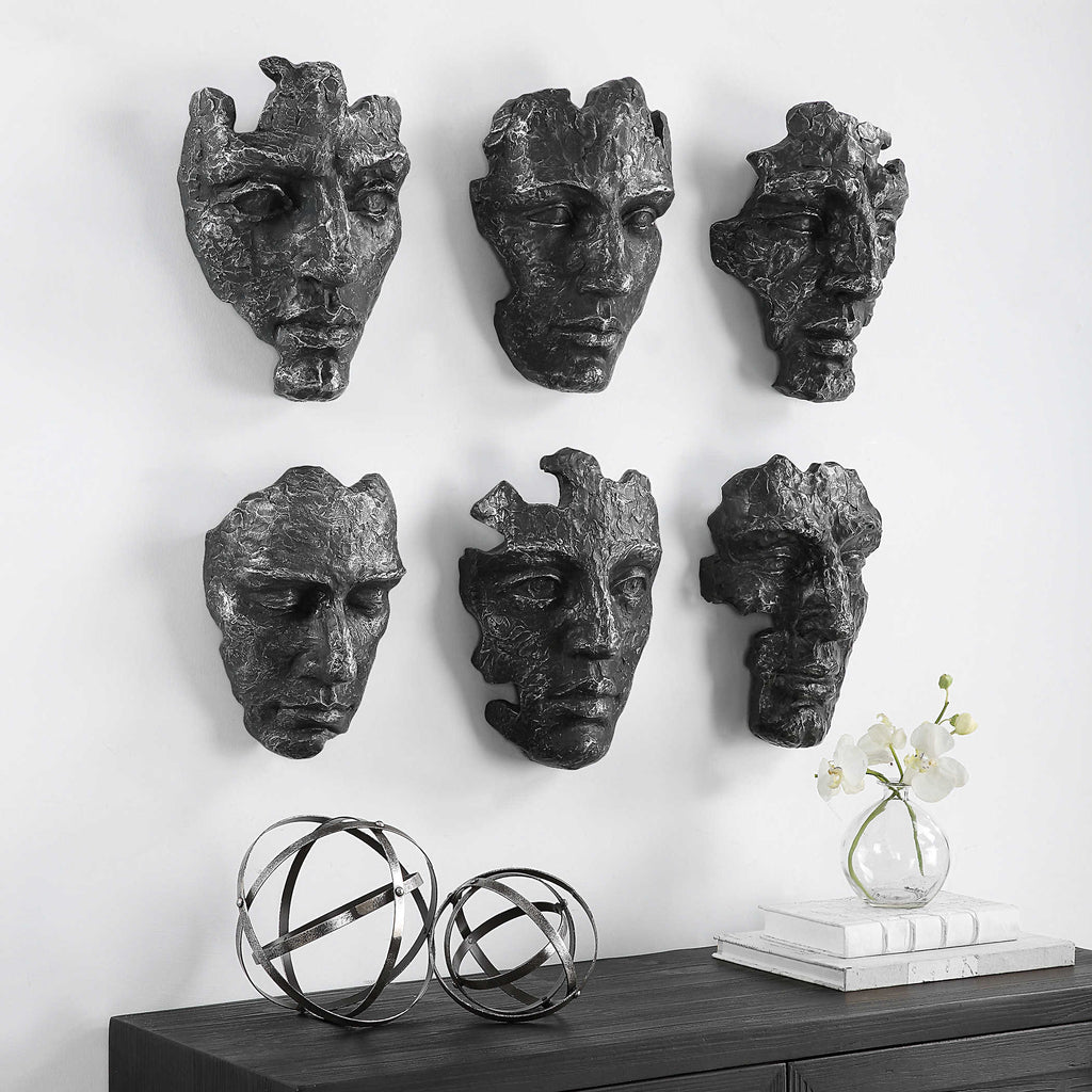 SELF-PORTRAIT WALL DECOR, GRAY, S/6 - Hedi's Furniture