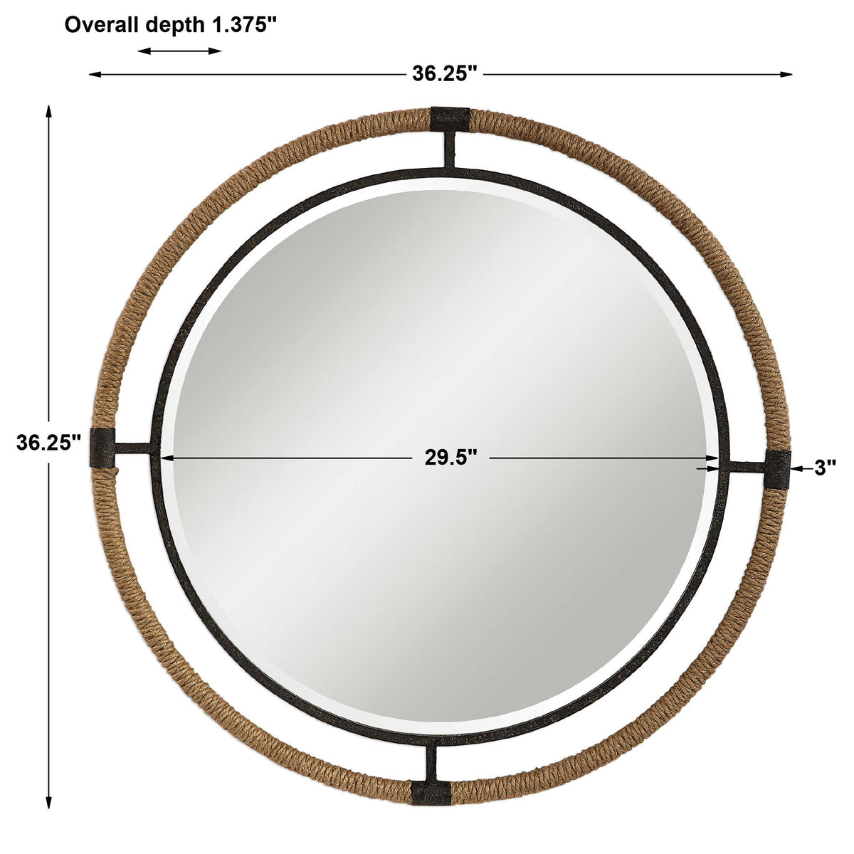 Melville Round Mirror - Hedi's Furniture