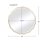 ANETA ROUND MIRROR, GOLD - Hedi's Furniture