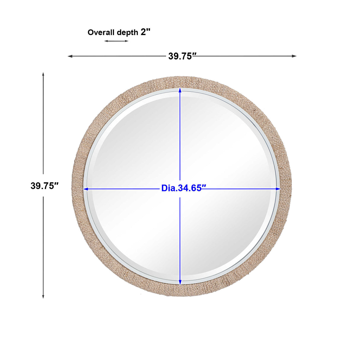 CARBET ROUND MIRROR - Hedi's Furniture