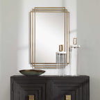 AMHERST MIRROR, GOLD - Hedi's Furniture