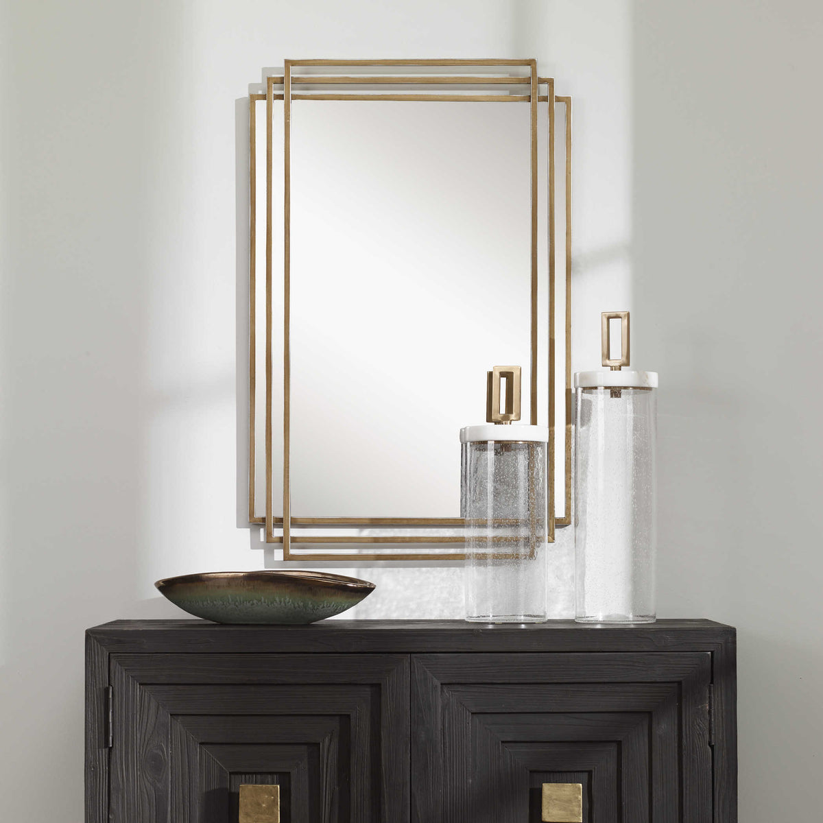 AMHERST MIRROR, GOLD - Hedi's Furniture