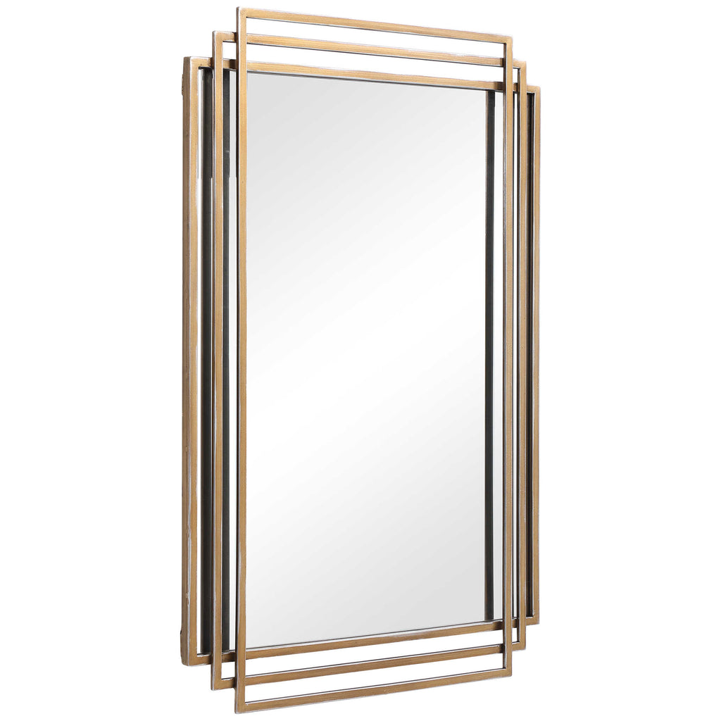 AMHERST MIRROR, GOLD - Hedi's Furniture