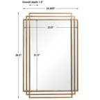 AMHERST MIRROR, GOLD - Hedi's Furniture