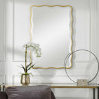 Aneta Mirror, Gold - Hedi's Furniture