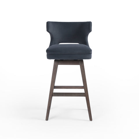 TASK SWIVEL STOOL-MODERN VELVET-BAR - Hedi's Furniture