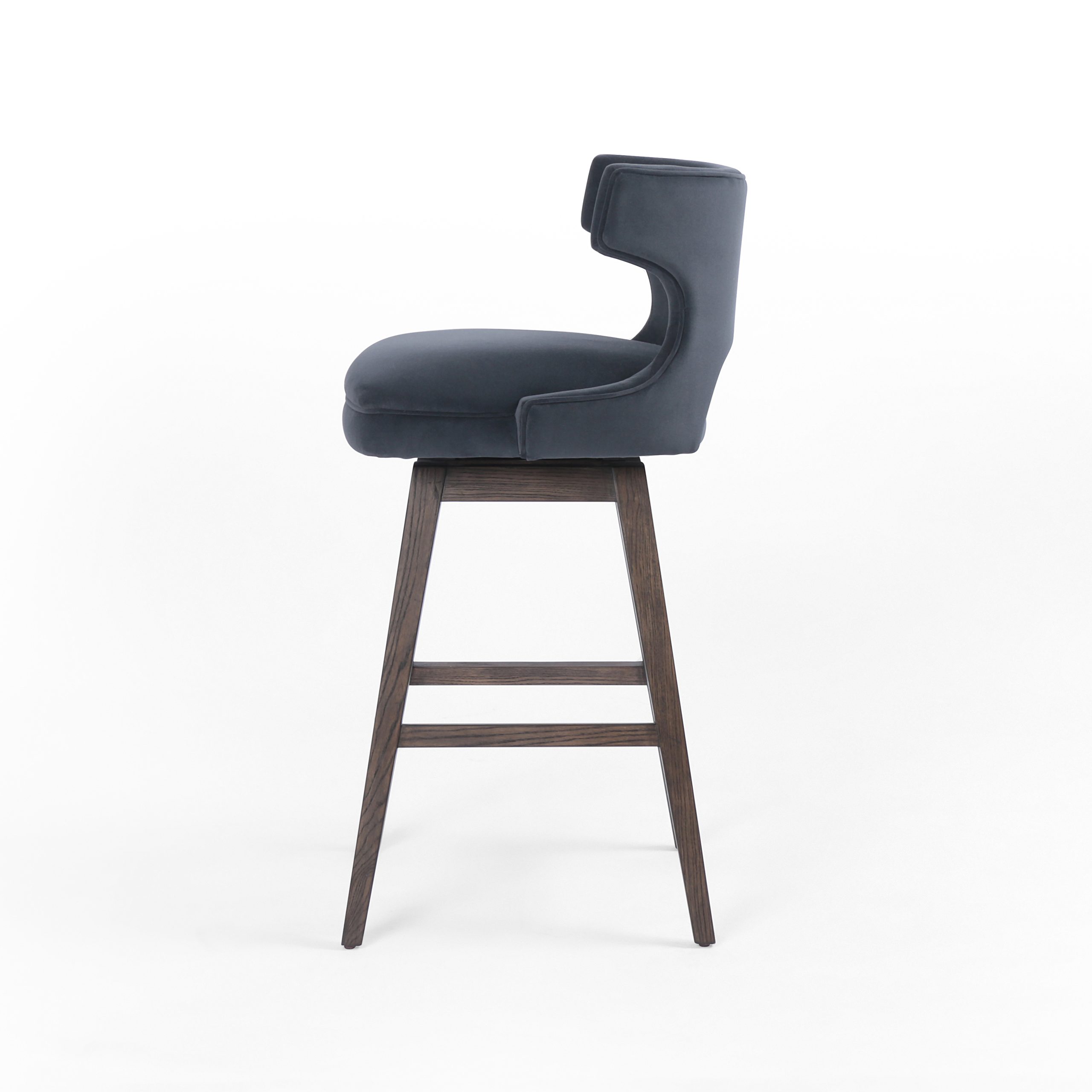 TASK SWIVEL STOOL-MODERN VELVET-BAR - Hedi's Furniture