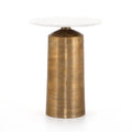 DELUNE NIGHTSTAND-POLISHED WHITE MARBLE - Hedi's Furniture