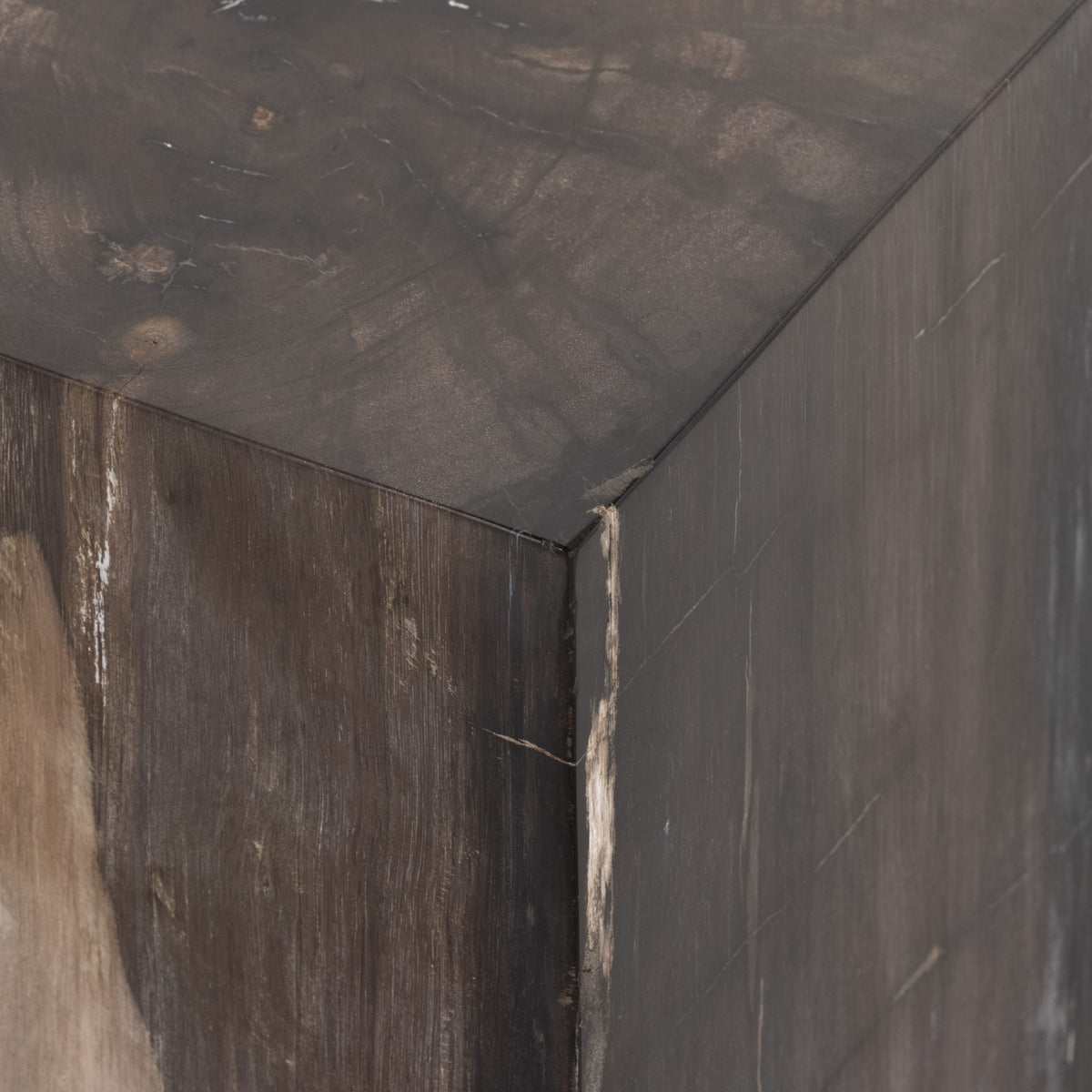 BUCK END TABLE-DARK PETRIFIED WOOD - Hedi's Furniture