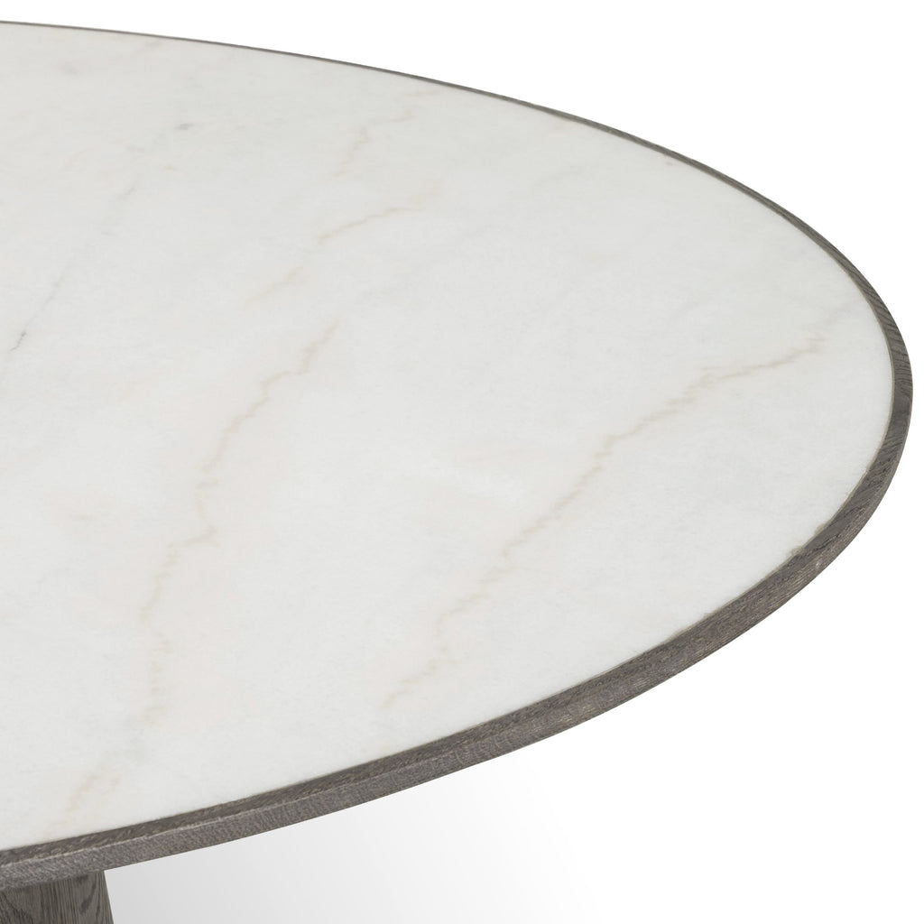 SKYE ROUND DINING TABLE-WHITE MARBLE - Hedi's Furniture