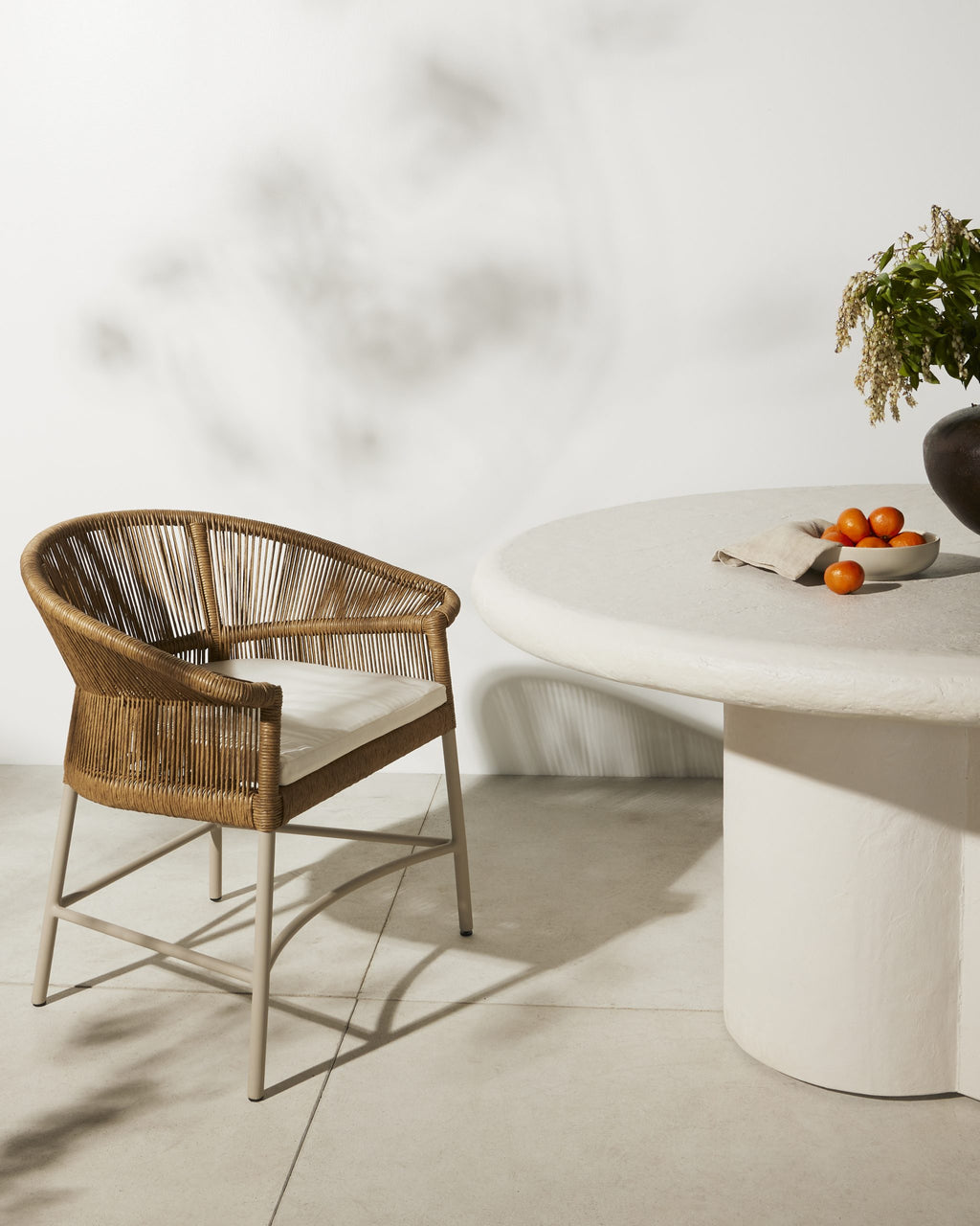 IRVING OUTDOOR DINING ARMCHAIR-SAND - Hedi's Furniture