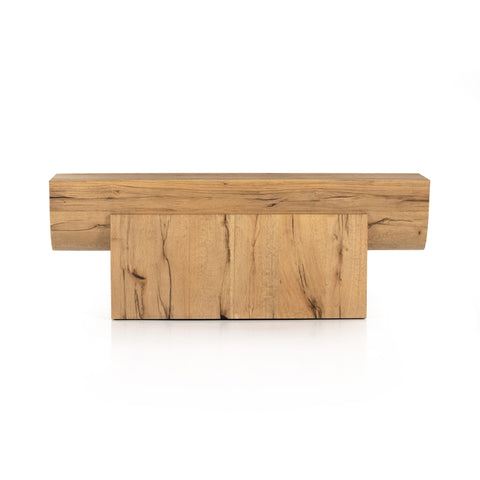 ELBERT CONSOLE TABLE-RUSTIC OAK VENEER - Hedi's Furniture