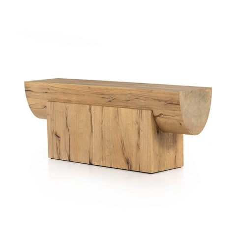 ELBERT CONSOLE TABLE-RUSTIC OAK VENEER - Hedi's Furniture