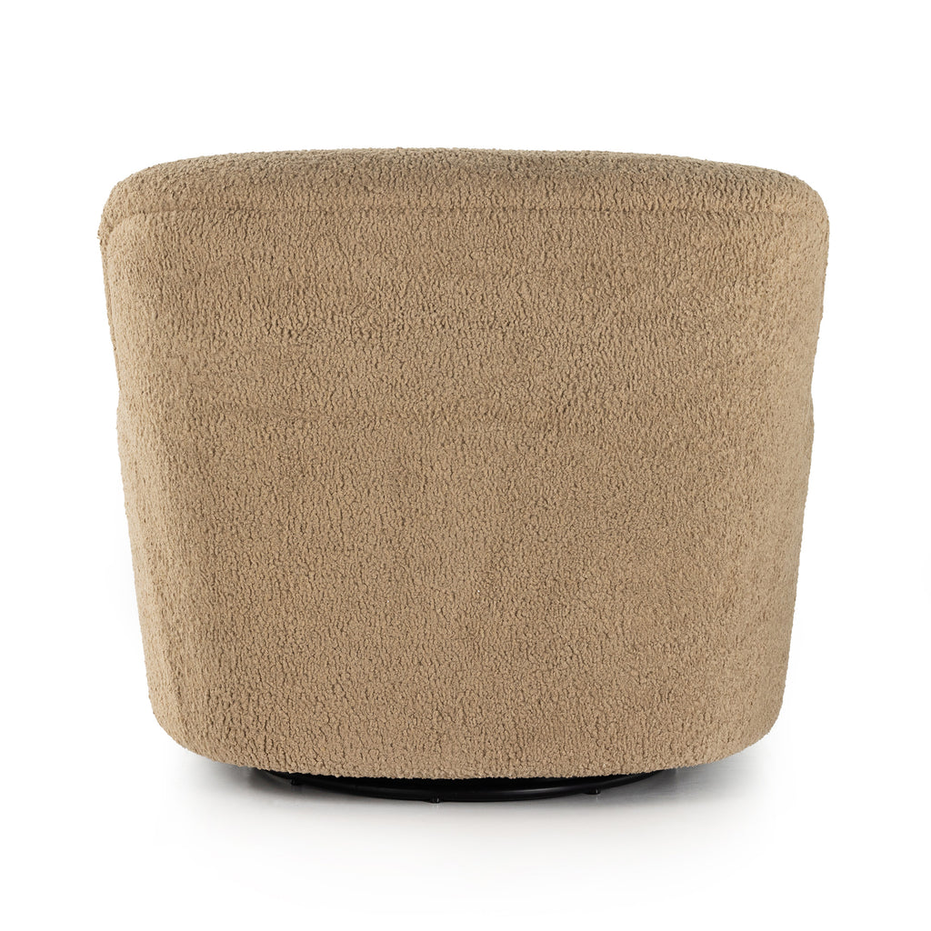 Kadon Swivel Chair-Sheepskin Camel - Hedi's Furniture