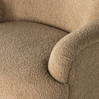 Kadon Swivel Chair-Sheepskin Camel - Hedi's Furniture