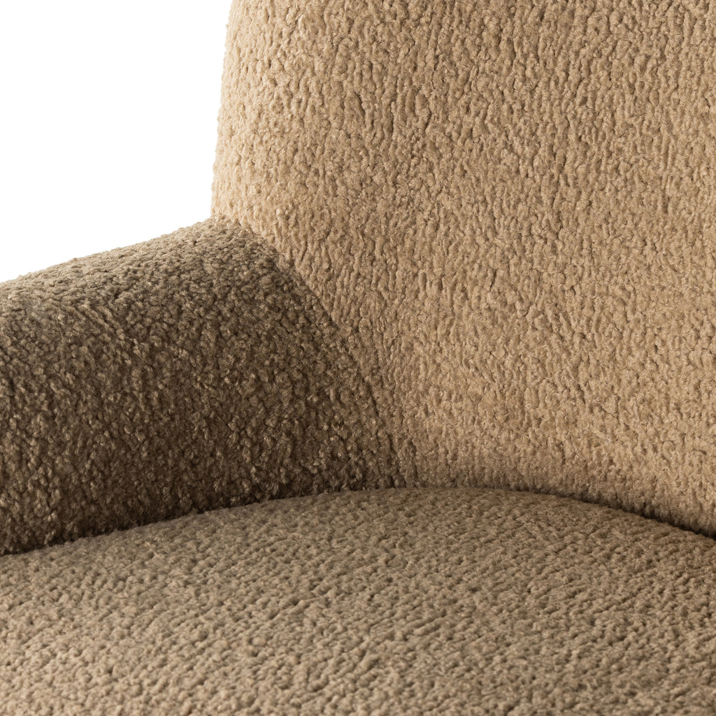 Kadon Swivel Chair-Sheepskin Camel - Hedi's Furniture