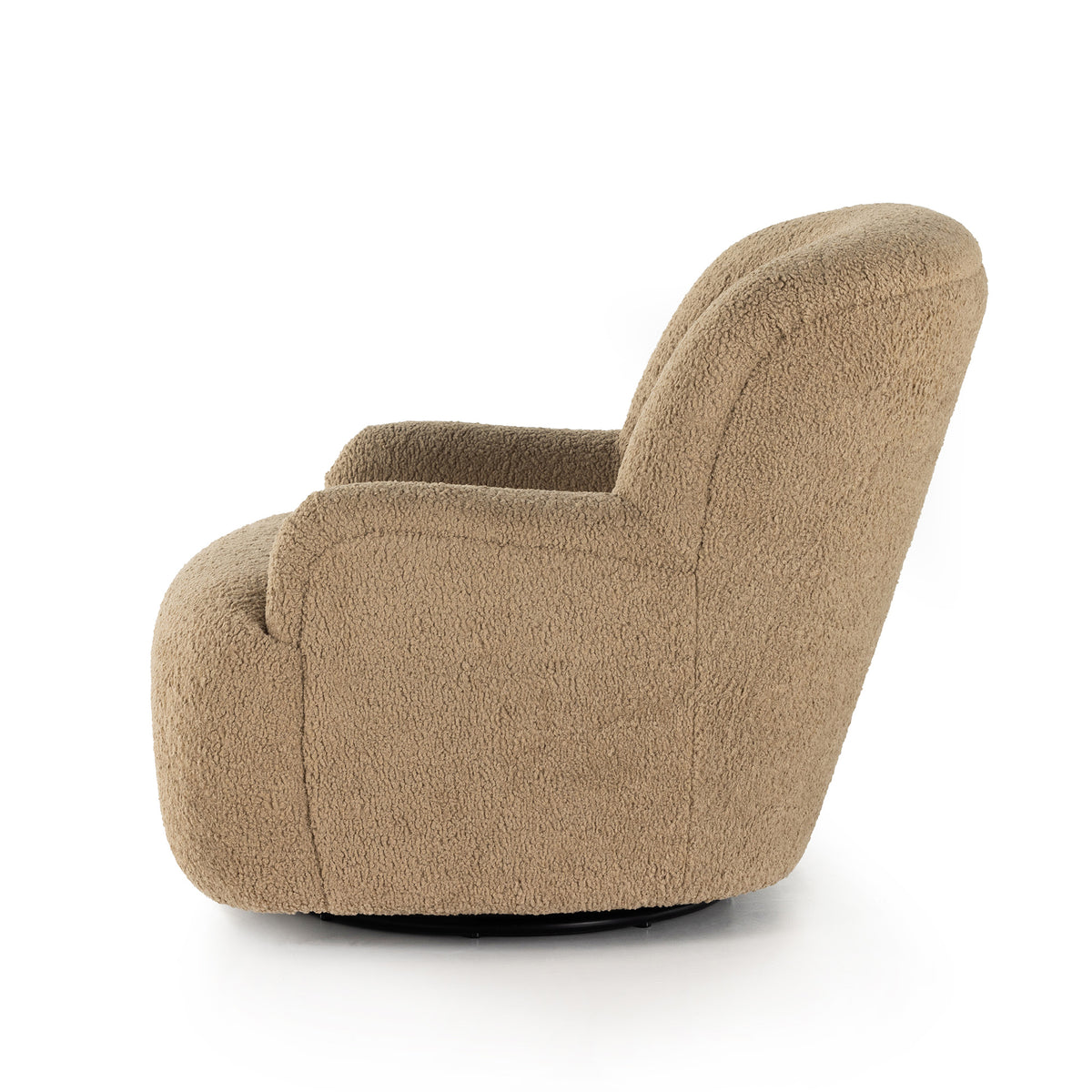 Kadon Swivel Chair-Sheepskin Camel - Hedi's Furniture