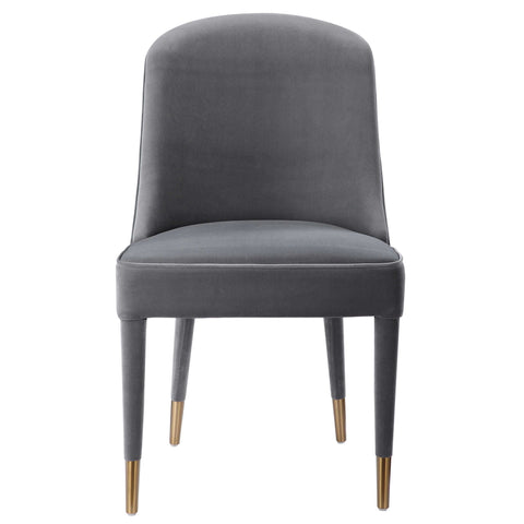 Brie Armless Chair in Gray - Hedi's Furniture