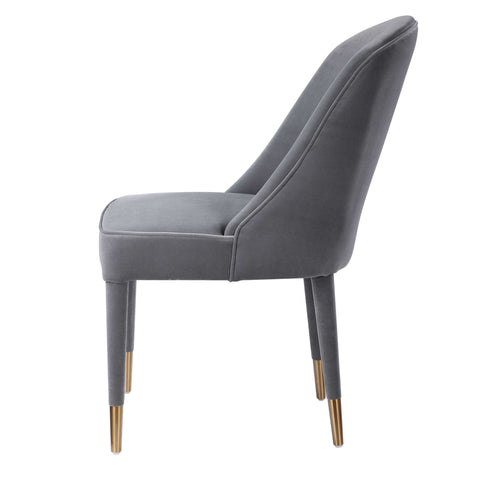 Brie Armless Chair in Gray - Hedi's Furniture