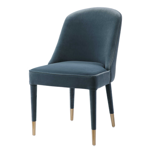 Brie Armless Chair in Blue - Hedi's Furniture