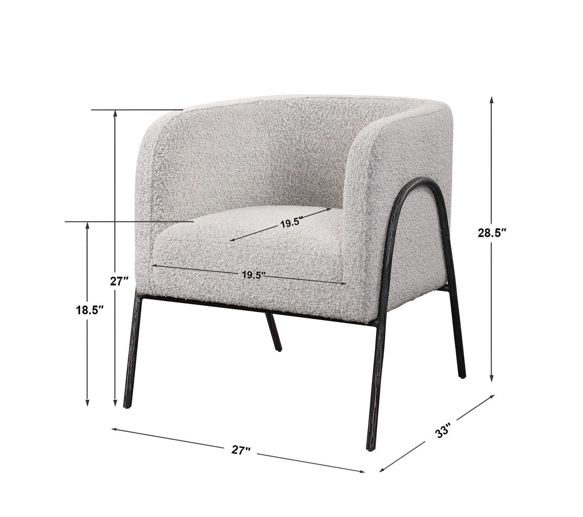 Jacobsen Accent Chair, Gray - Hedi's Furniture