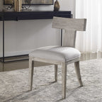 Idris Armless Chair, White - Hedi's Furniture