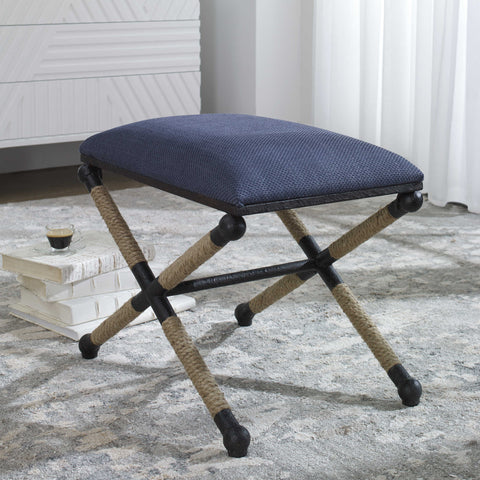 FIRTH SMALL BENCH, NAVY - Hedi's Furniture
